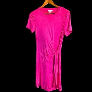 CALVIN KLEIN WRAP TSHIRT DRESS WOMENS SIZE 10 Fushia